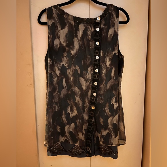 Da-Nang Silk Beaded Tunic Tank Size Large - Picture 5 of 16